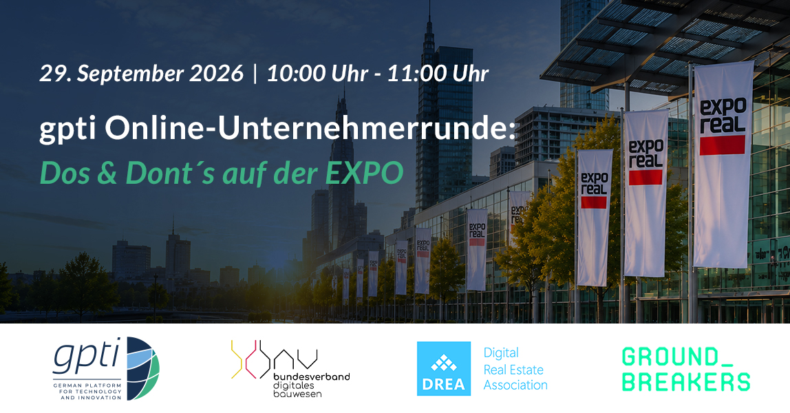 Online-Unternehmerrunde by gpti x BDBau x DREA x GROUNDBREAKERS